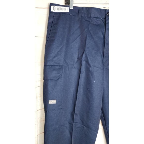 Soft Twill By UniFirst Cotton/Polyester 42x32 Draka USA Fiber Navy Blue Pants - Picture 5 of 12